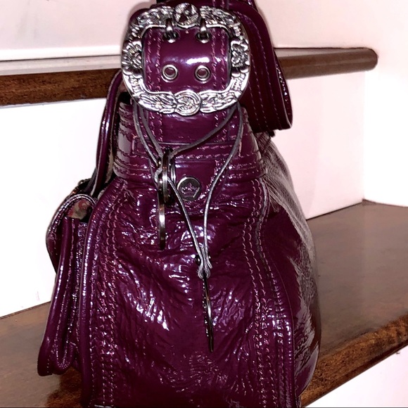 βSOLDβπHPπTRENDING Gianni Bini Plum Leather Bag - Picture 2 of 7